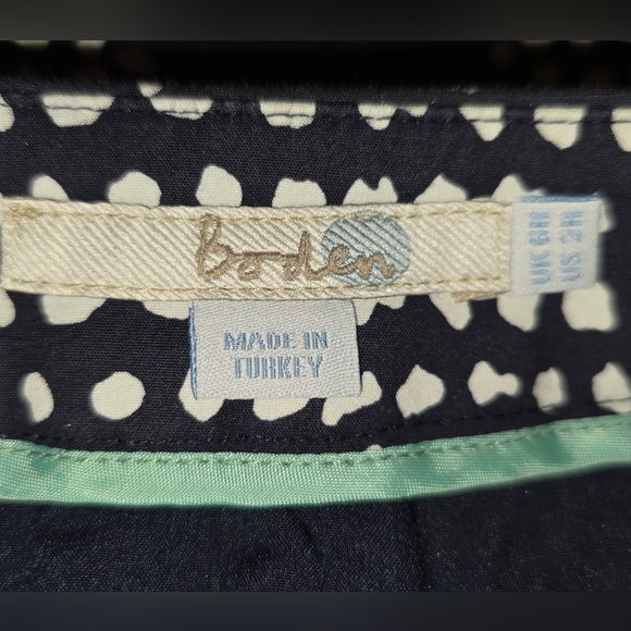 Boden A-Line Navy and White Skirt Women's Size 2R - Picture 6 of 7